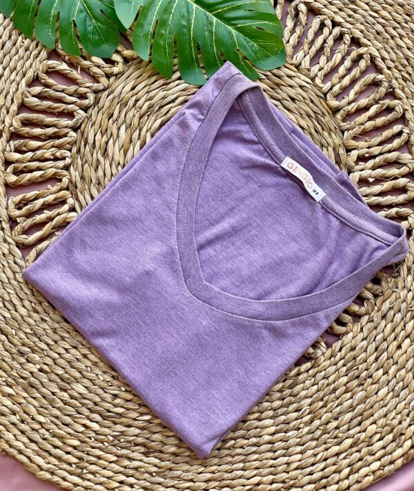 Mauve Purple | V-neck Women's T-shirt WGC082